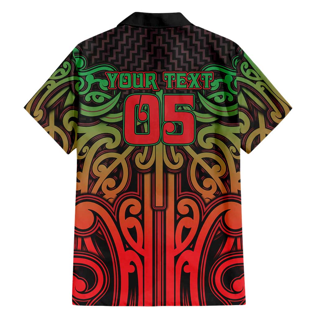 Custom Aotearoa Tuhoe Family Matching Off Shoulder Short Dress and Hawaiian Shirt Maori Tribal Pattern Mix Poutama