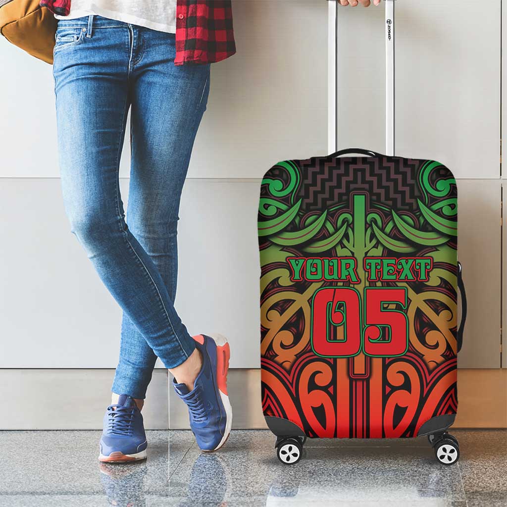 Custom Aotearoa Tuhoe Luggage Cover Maori Tribal Pattern Mix Poutama