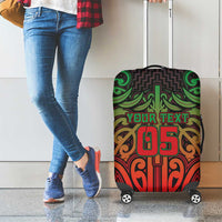 Custom Aotearoa Tuhoe Luggage Cover Maori Tribal Pattern Mix Poutama
