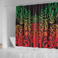 Custom Aotearoa Tuhoe Shower Curtain Maori Tribal Pattern Mix Poutama
