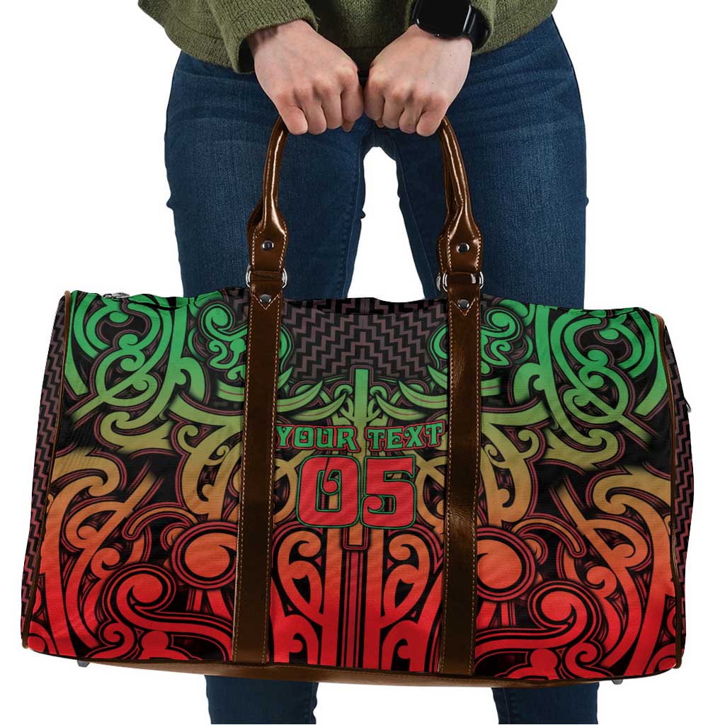 Custom Aotearoa Tuhoe Travel Bag Maori Tribal Pattern Mix Poutama