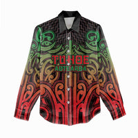 Custom Aotearoa Tuhoe Women Casual Shirt Maori Tribal Pattern Mix Poutama LT05 - Polynesian Pride