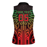 Custom Aotearoa Tuhoe Women Sleeveless Polo Shirt Maori Tribal Pattern Mix Poutama LT05 - Polynesian Pride