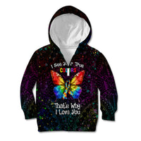 I See Your True Colors Personalised Kid Hoodie Autism Awareness LT05 Zip Hoodie Black - Polynesian Pride