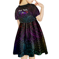 I See Your True Colors Personalised Kid Short Sleeve Dress Autism Awareness LT05 - Polynesian Pride