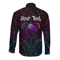 I See Your True Colors Personalised Long Sleeve Button Shirt Autism Awareness LT05 - Polynesian Pride