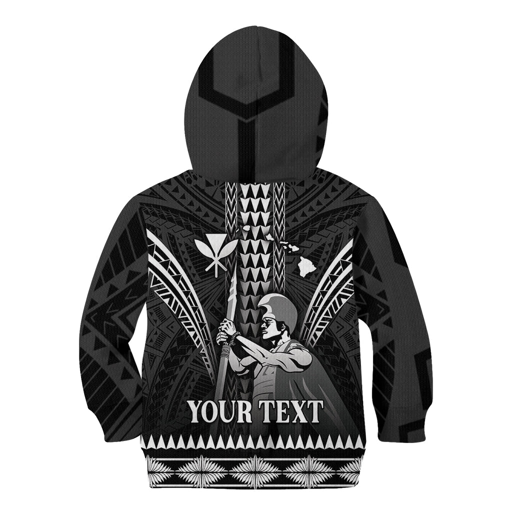Personalised Hawaii Happy King Kamehameha Day Kid Hoodie Kakau Pattern