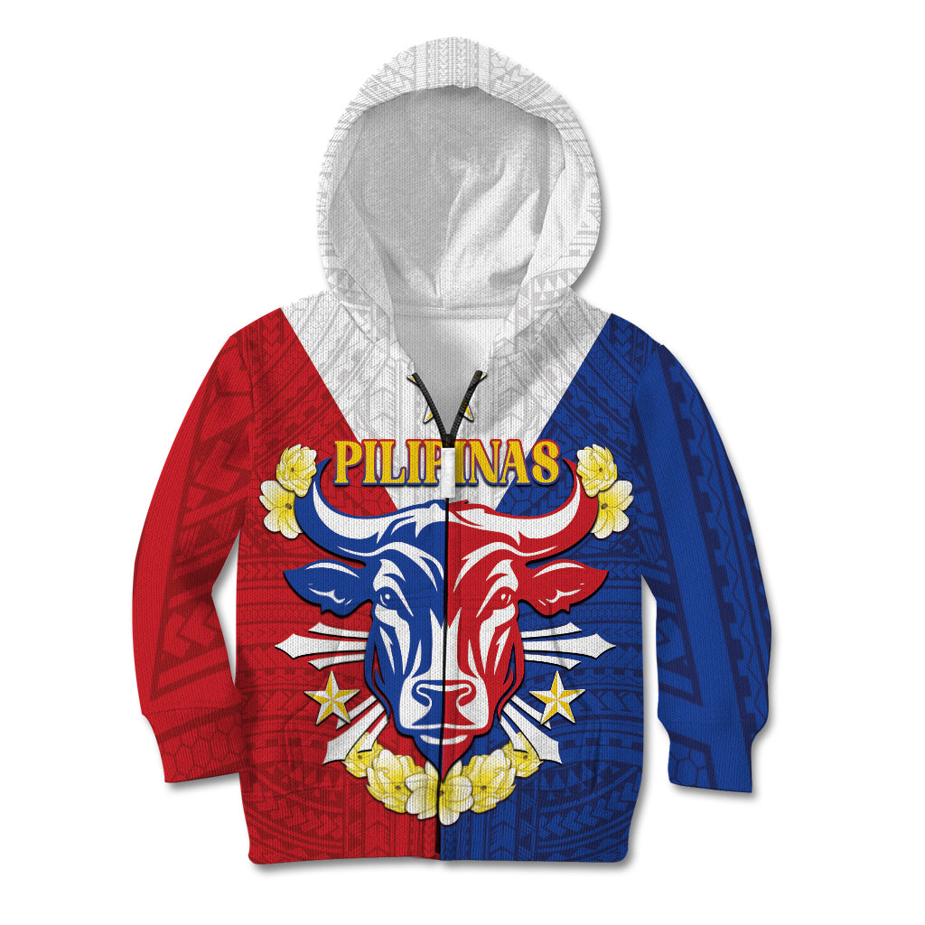 Personalised Philippines Independence Day Kid Hoodie Maligayang Araw ng Kalayaan Filipino Carabao