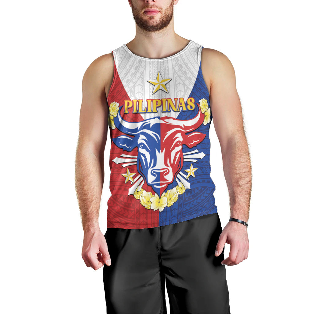 Personalised Philippines Independence Day Men Tank Top Maligayang Araw ng Kalayaan Filipino Carabao