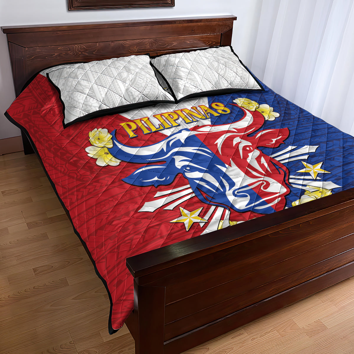 Philippines Independence Day Quilt Bed Set Maligayang Araw ng Kalayaan Filipino Carabao