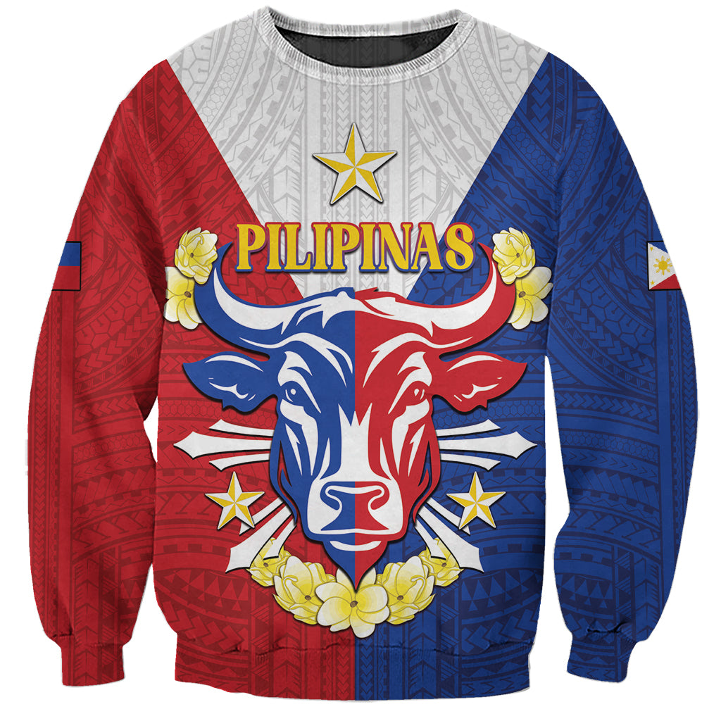 Personalised Philippines Independence Day Sweatshirt Maligayang Araw ng Kalayaan Filipino Carabao