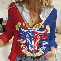 Personalised Philippines Independence Day Women Casual Shirt Maligayang Araw ng Kalayaan Filipino Carabao