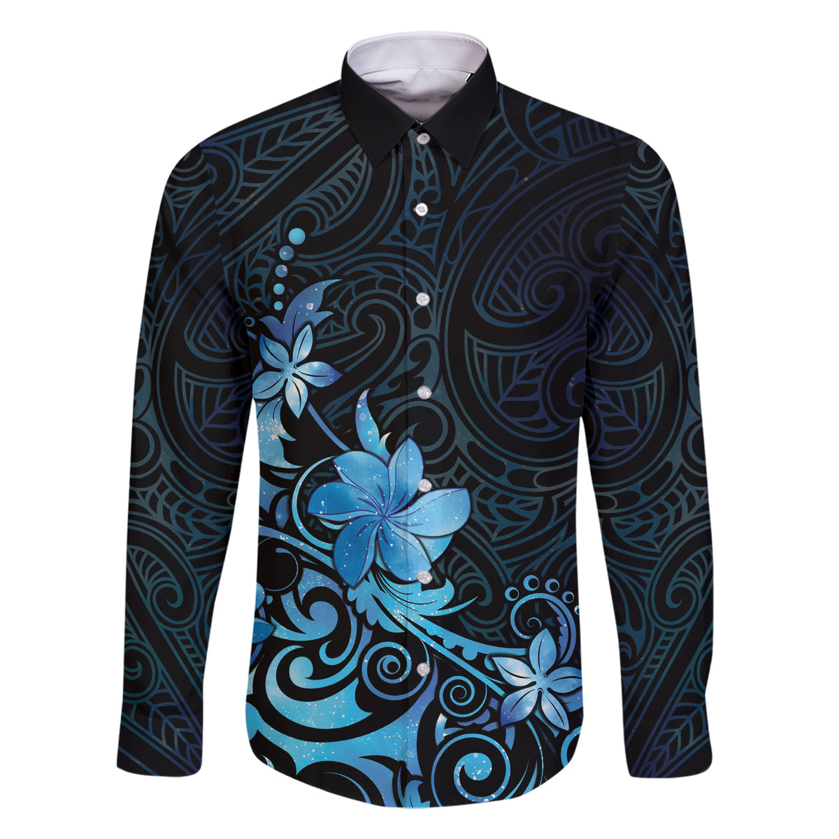 Matariki New Zealand Family Matching Short Sleeve Bodycon Dress and Hawaiian Shirt Maori Pattern Blue Galaxy