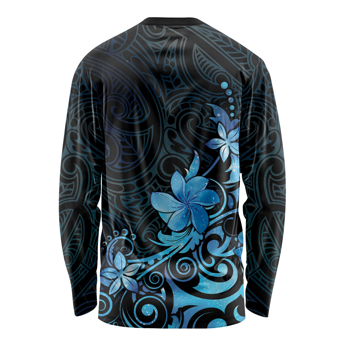 Matariki New Zealand Long Sleeve Shirt Maori Pattern Blue Galaxy