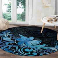 Matariki New Zealand Round Carpet Maori Pattern Blue Galaxy