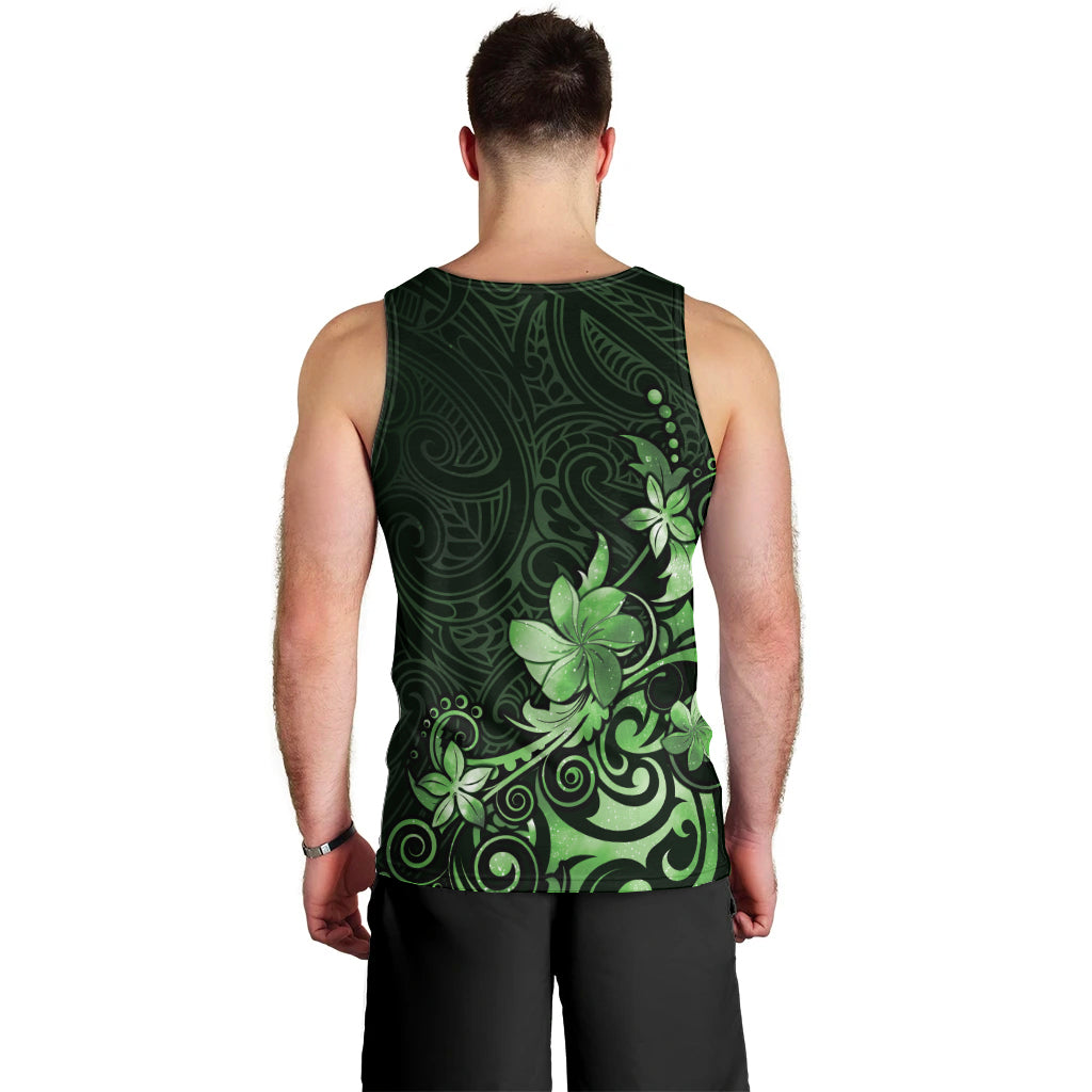 Matariki New Zealand Men Tank Top Maori Pattern Green Galaxy