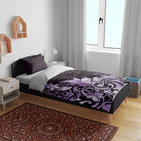 Matariki New Zealand Bedding Set Maori Pattern Purple Galaxy