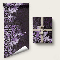 Matariki New Zealand Wrapping Paper Maori Pattern Purple Galaxy - Polynesian Pride