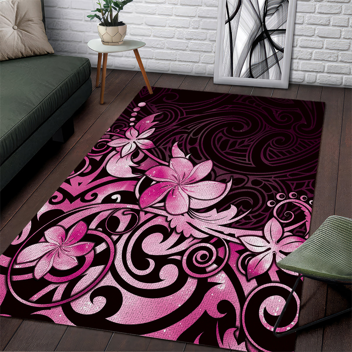 Matariki New Zealand Area Rug Maori Pattern Pink Galaxy LT05 Pink - Polynesian Pride