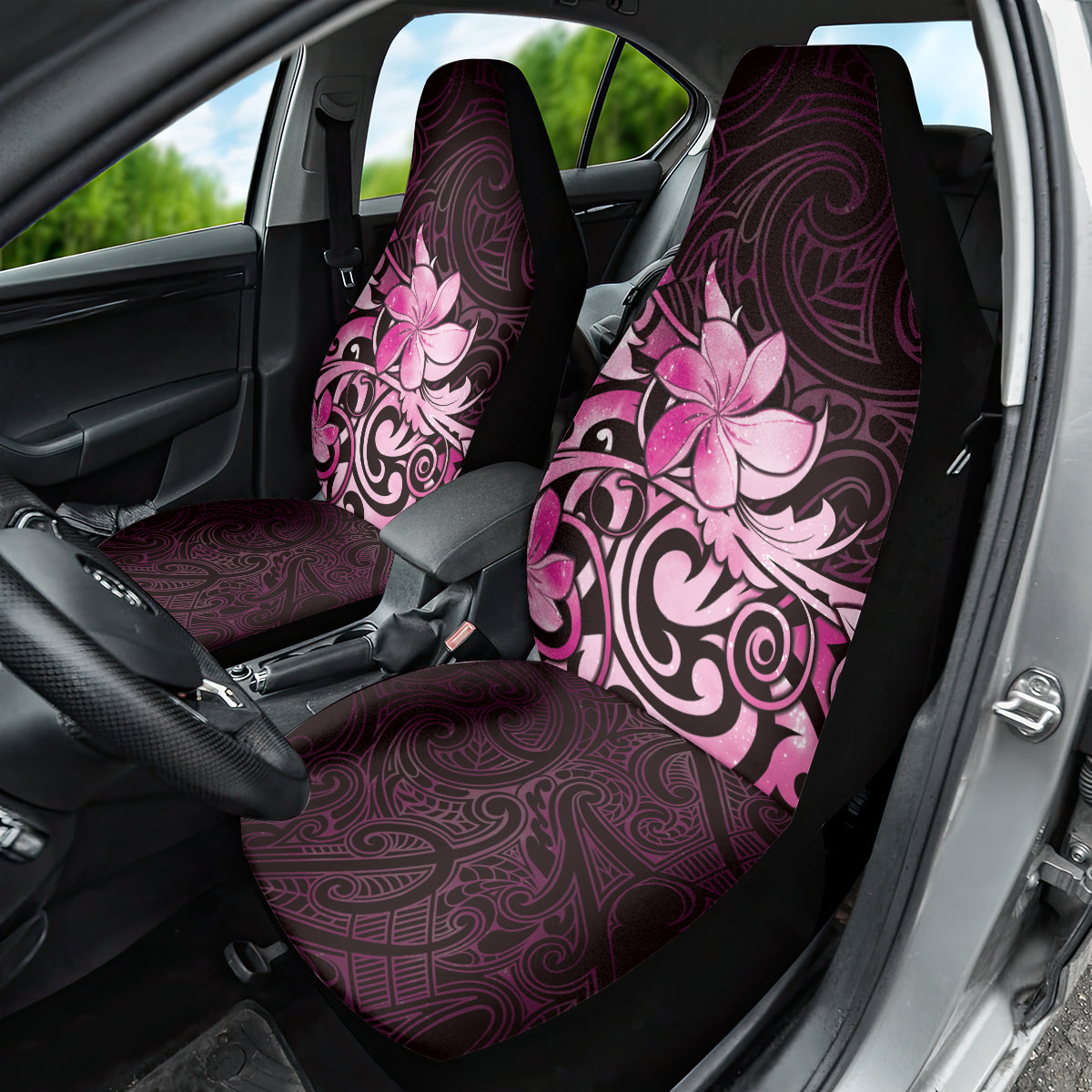 Matariki New Zealand Car Seat Cover Maori Pattern Pink Galaxy