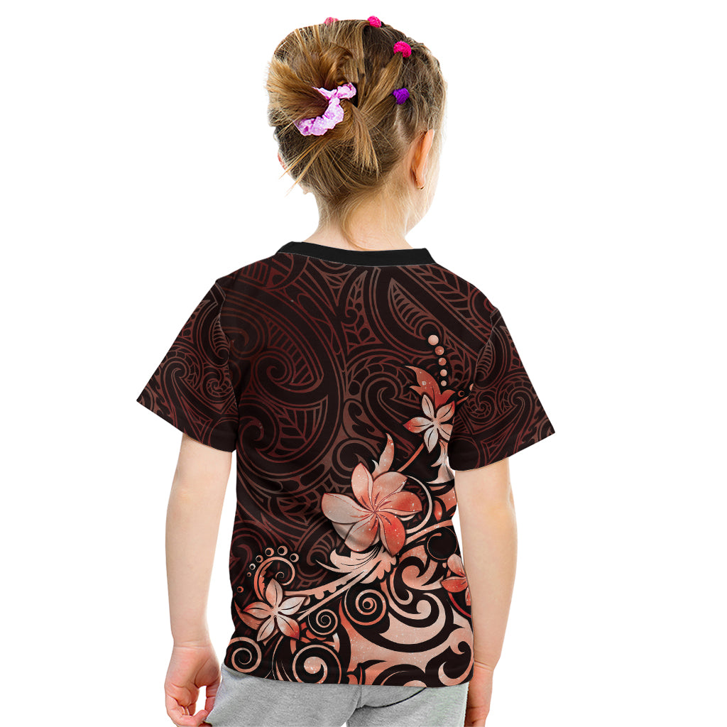 Matariki New Zealand Kid T Shirt Maori Pattern Red Galaxy