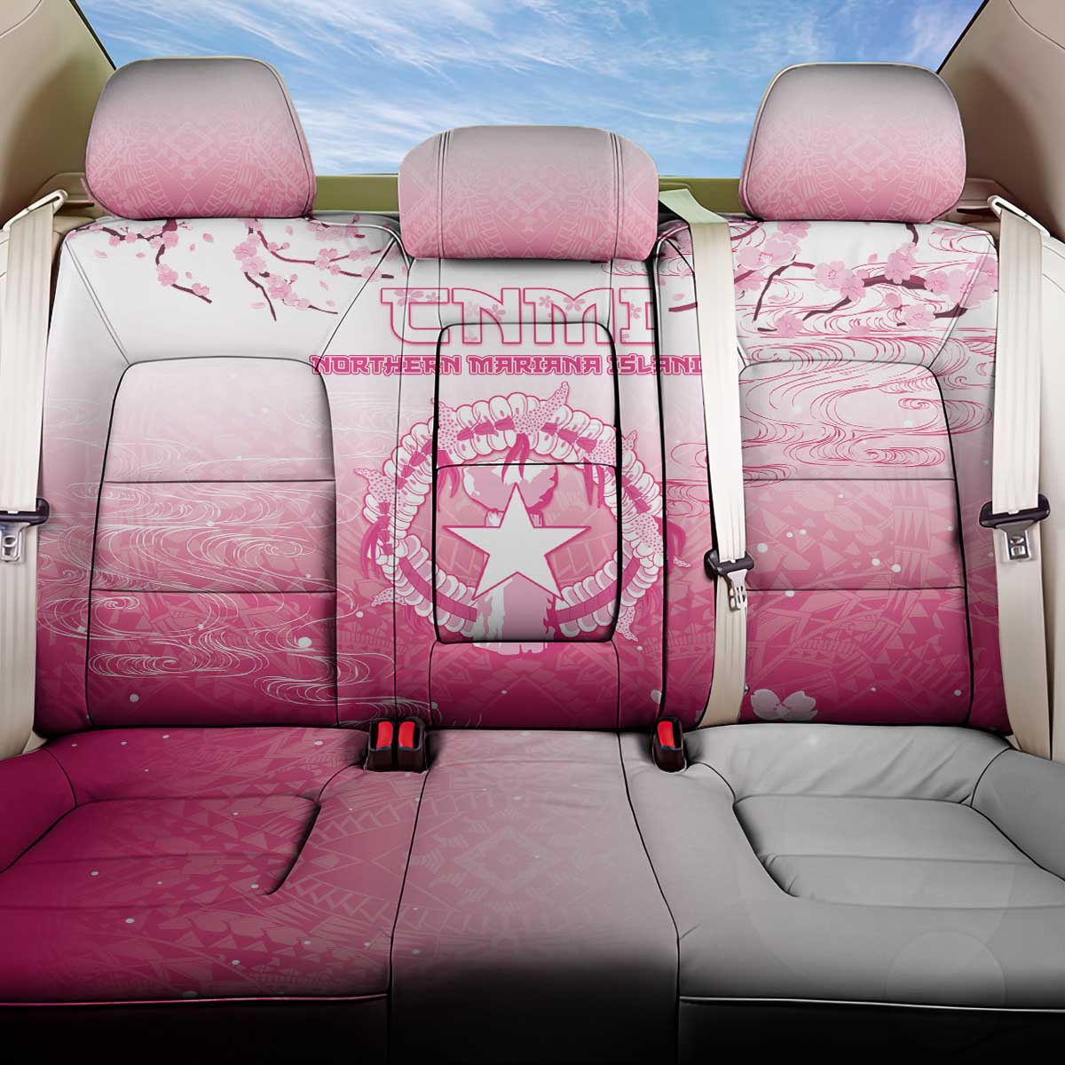 Sakura Marianas Back Car Seat Cover CNMI Seal