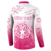 Personalized Sakura Marianas Button Sweatshirt CNMI Seal