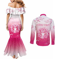 Personalized Sakura Marianas Couples Matching Mermaid Dress and Long Sleeve Button Shirt CNMI Seal