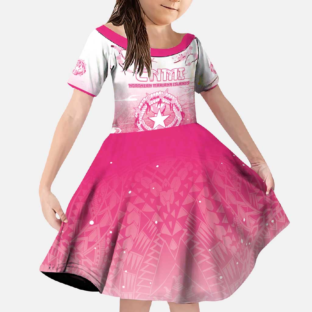 Personalized Sakura Marianas Family Matching Long Sleeve Bodycon Dress and Hawaiian Shirt CNMI Seal