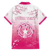 Personalized Sakura Marianas Family Matching Short Sleeve Bodycon Dress and Hawaiian Shirt CNMI Seal