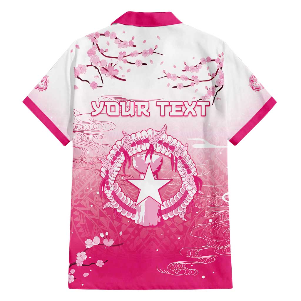 Personalized Sakura Marianas Family Matching Summer Maxi Dress and Hawaiian Shirt CNMI Seal