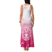 Personalized Sakura Marianas Family Matching Tank Maxi Dress and Hawaiian Shirt CNMI Seal