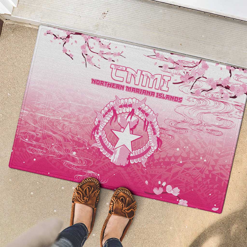 Sakura Marianas Rubber Doormat CNMI Seal