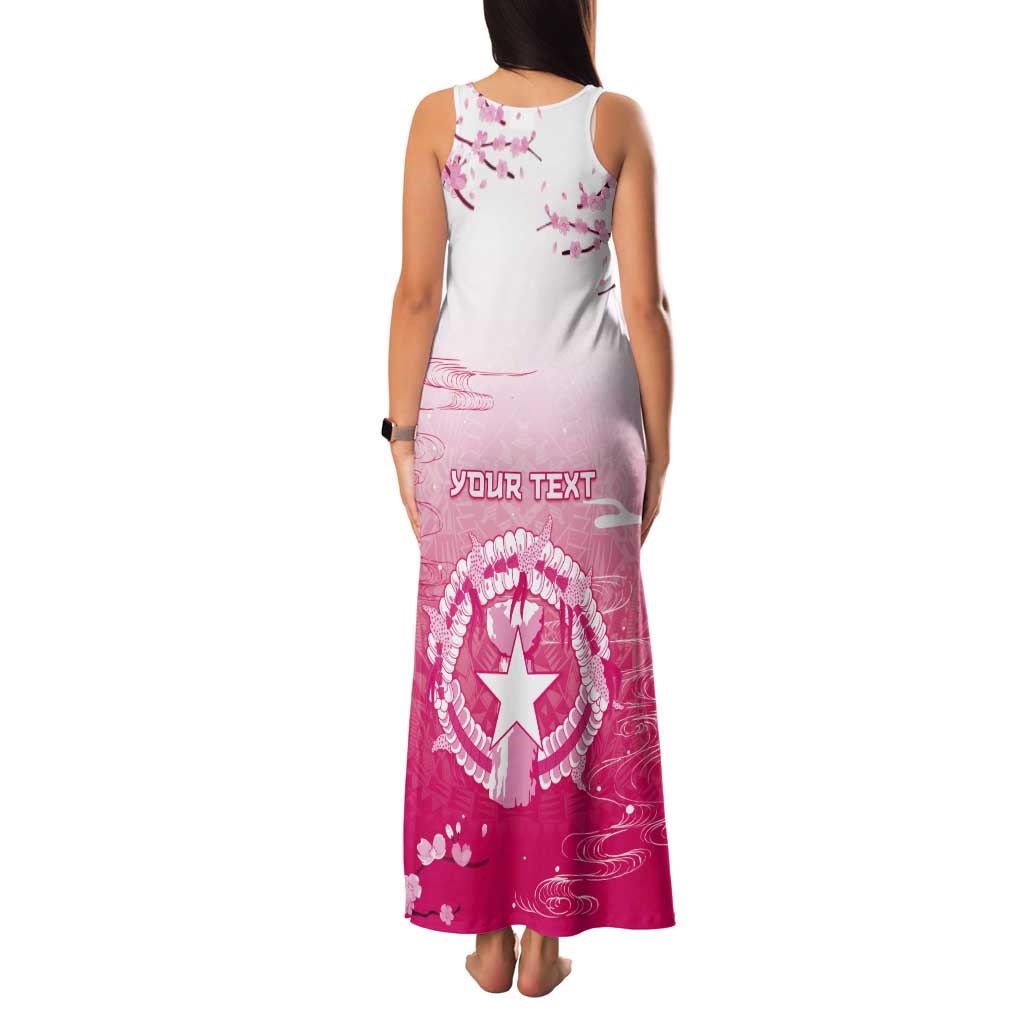 Personalized Sakura Marianas Tank Maxi Dress CNMI Seal