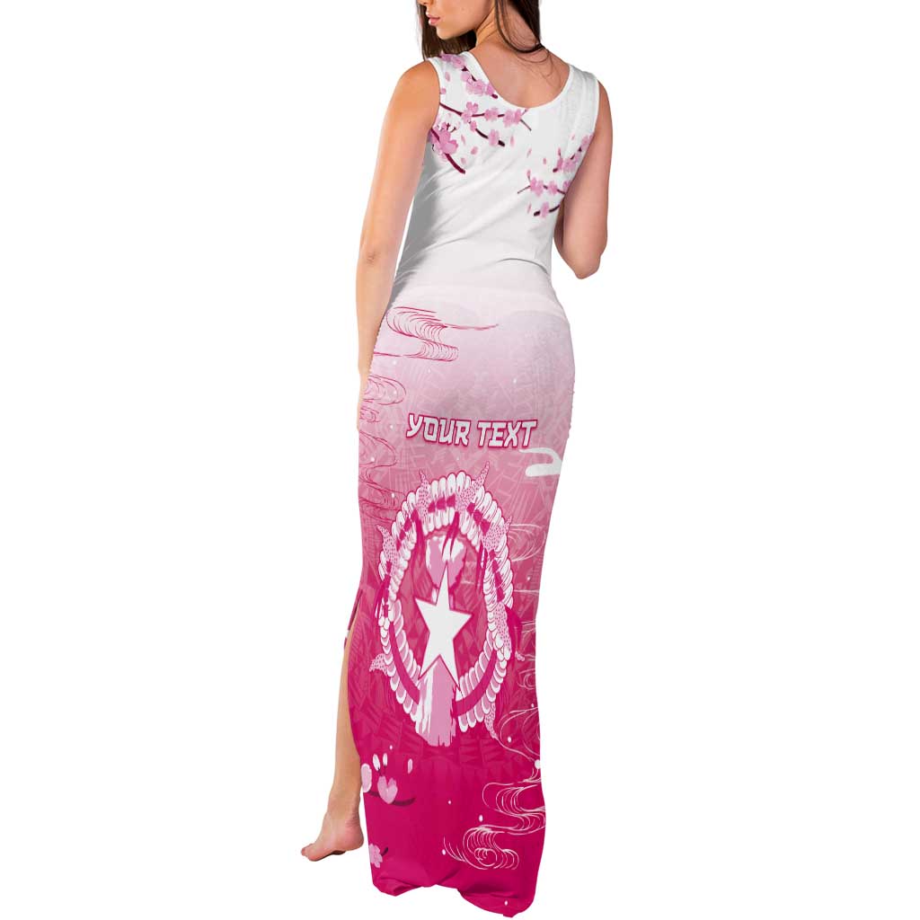Personalized Sakura Marianas Tank Maxi Dress CNMI Seal