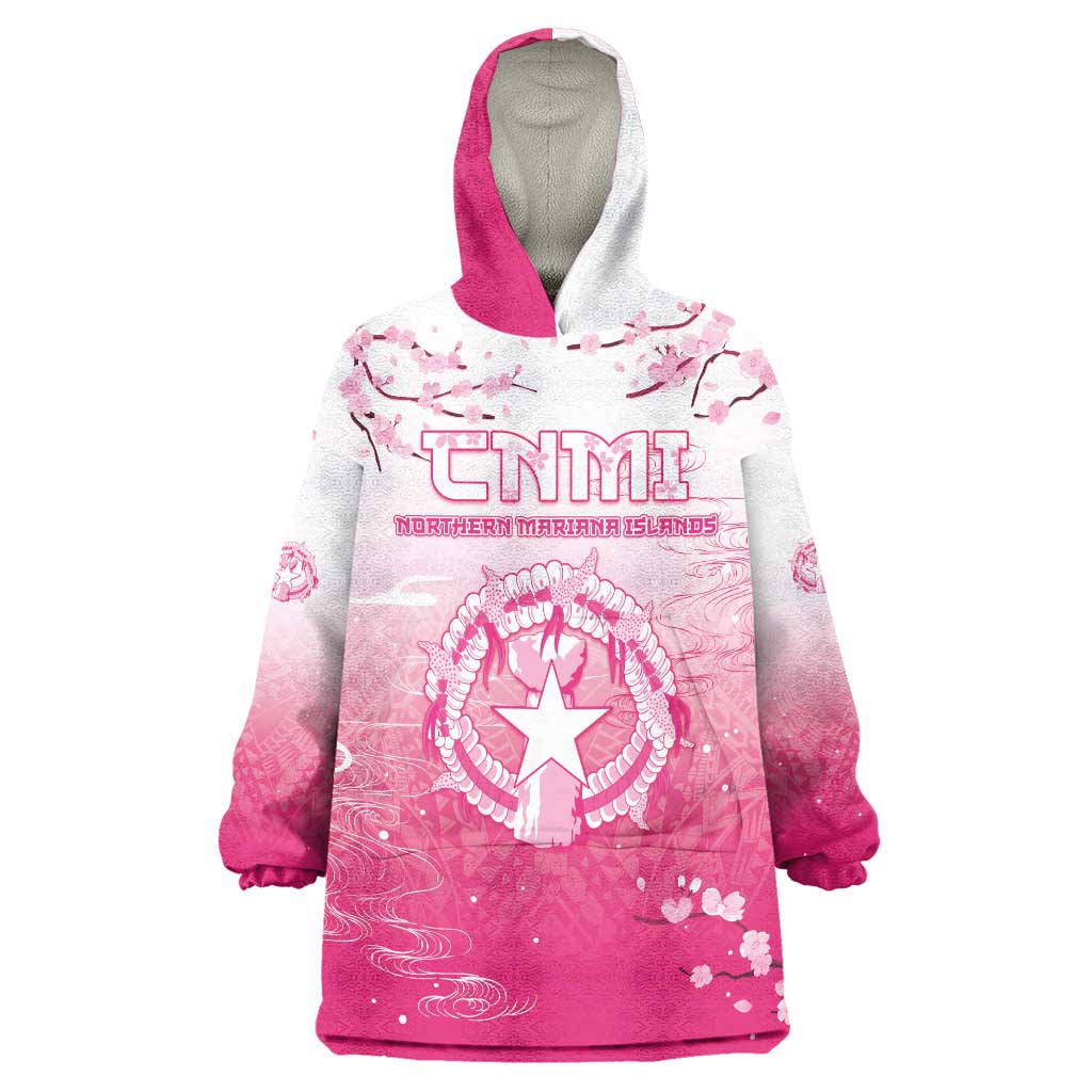 Personalized Sakura Marianas Wearable Blanket Hoodie CNMI Seal