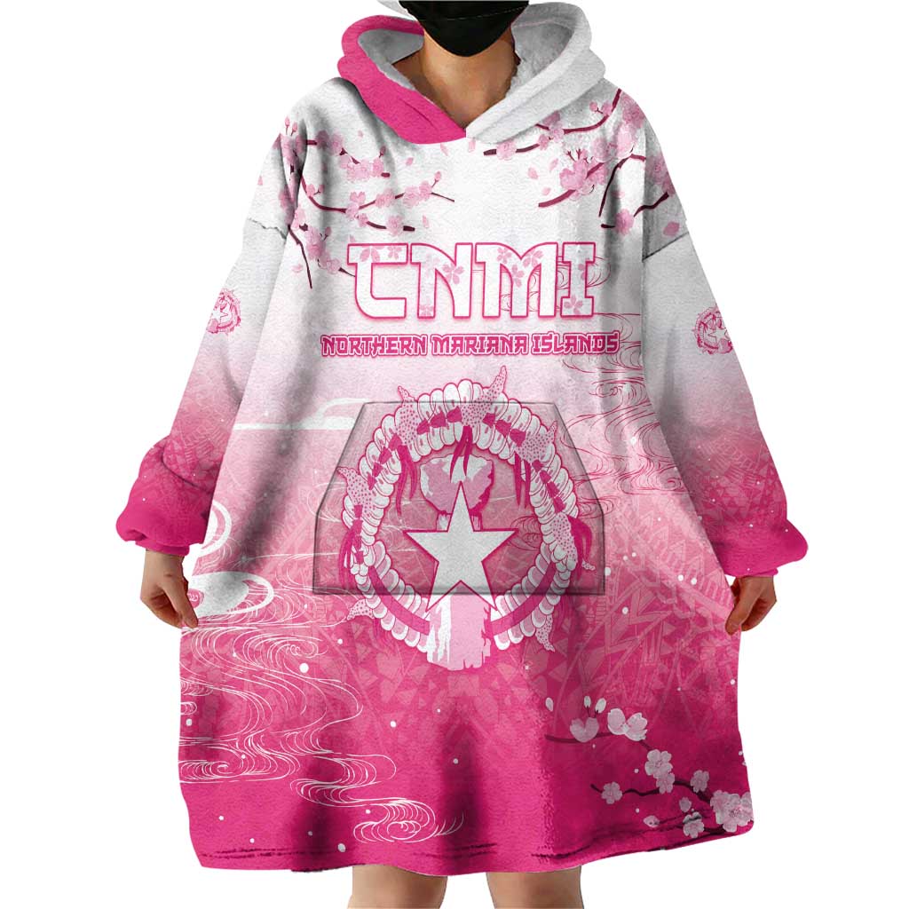 Personalized Sakura Marianas Wearable Blanket Hoodie CNMI Seal