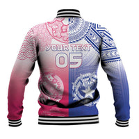 Custom Northern Mariana Islands And Japan Together Baseball Jacket