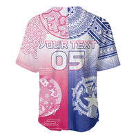 Custom Northern Mariana Islands And Japan Together Baseball Jersey