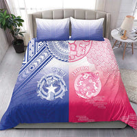 Northern Mariana Islands And Japan Together Bedding Set