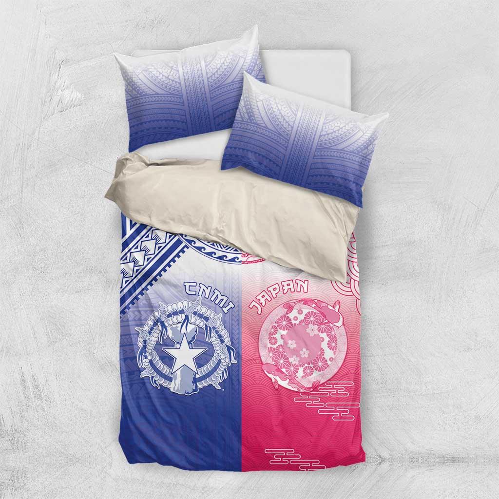 Northern Mariana Islands And Japan Together Bedding Set