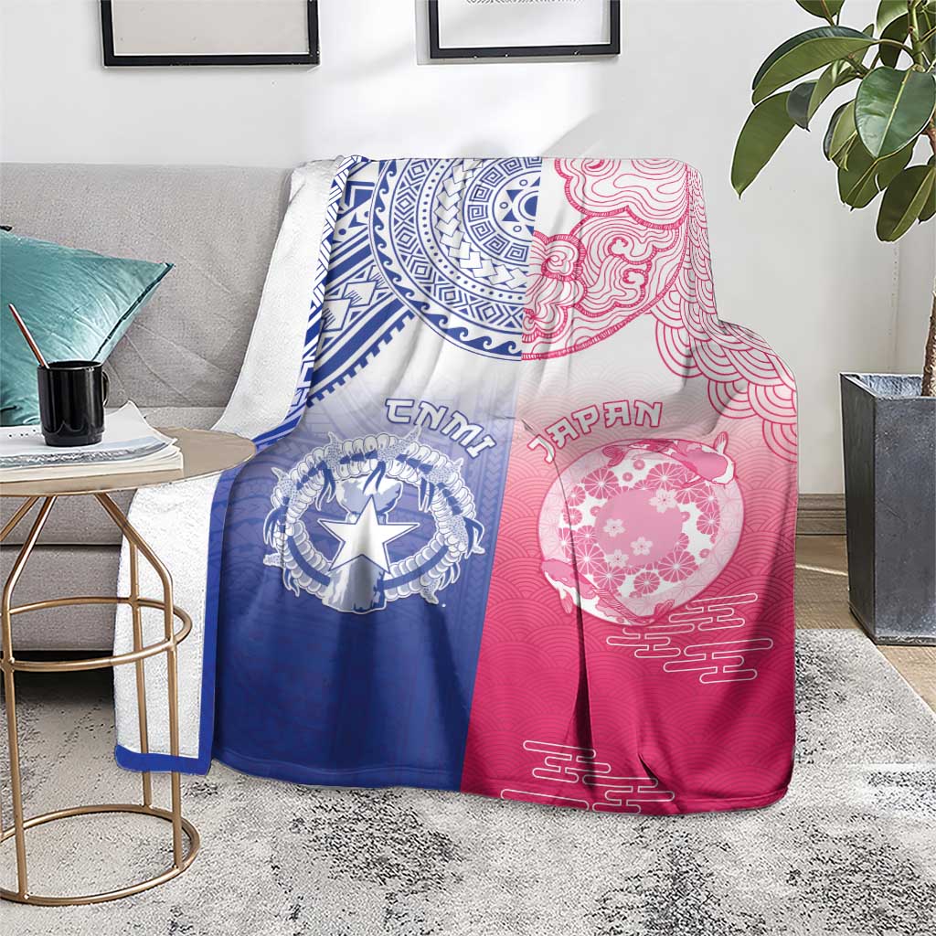 Northern Mariana Islands And Japan Together Blanket
