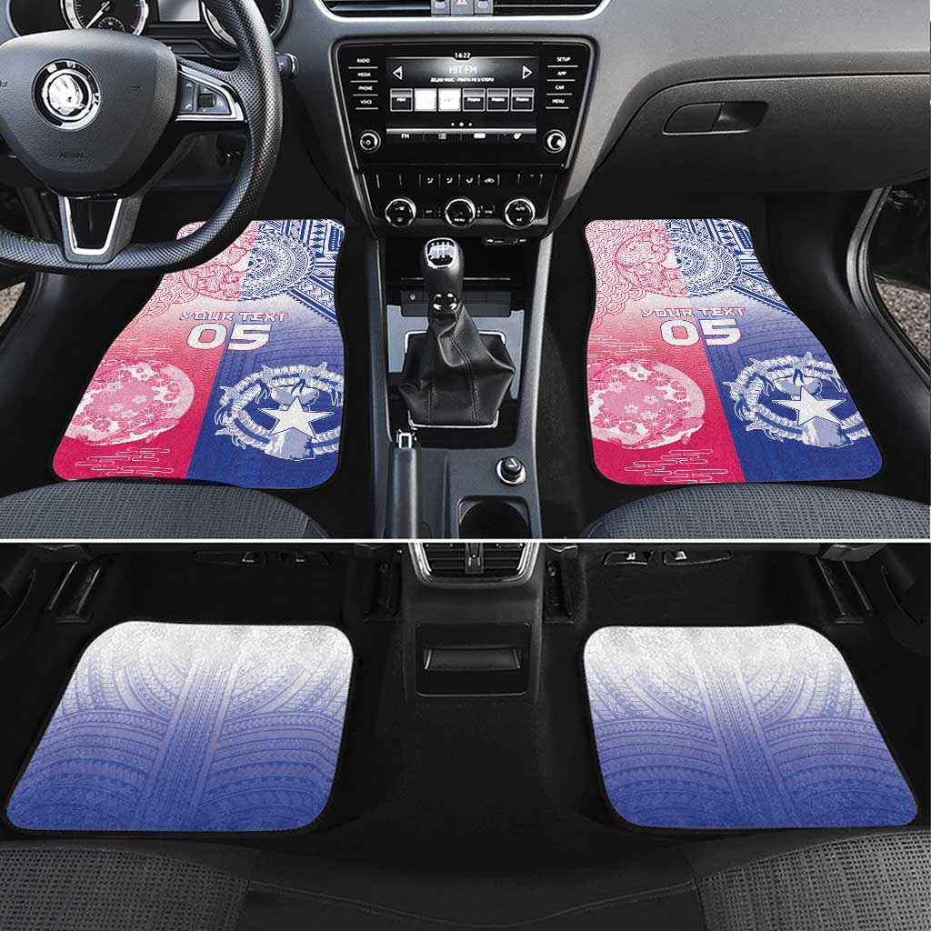 Northern Mariana Islands And Japan Together Car Mats