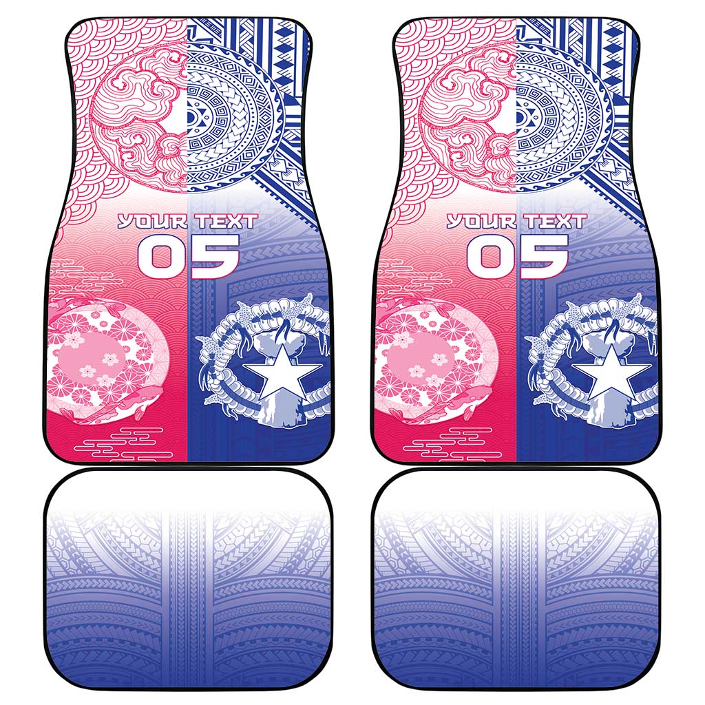 Northern Mariana Islands And Japan Together Car Mats