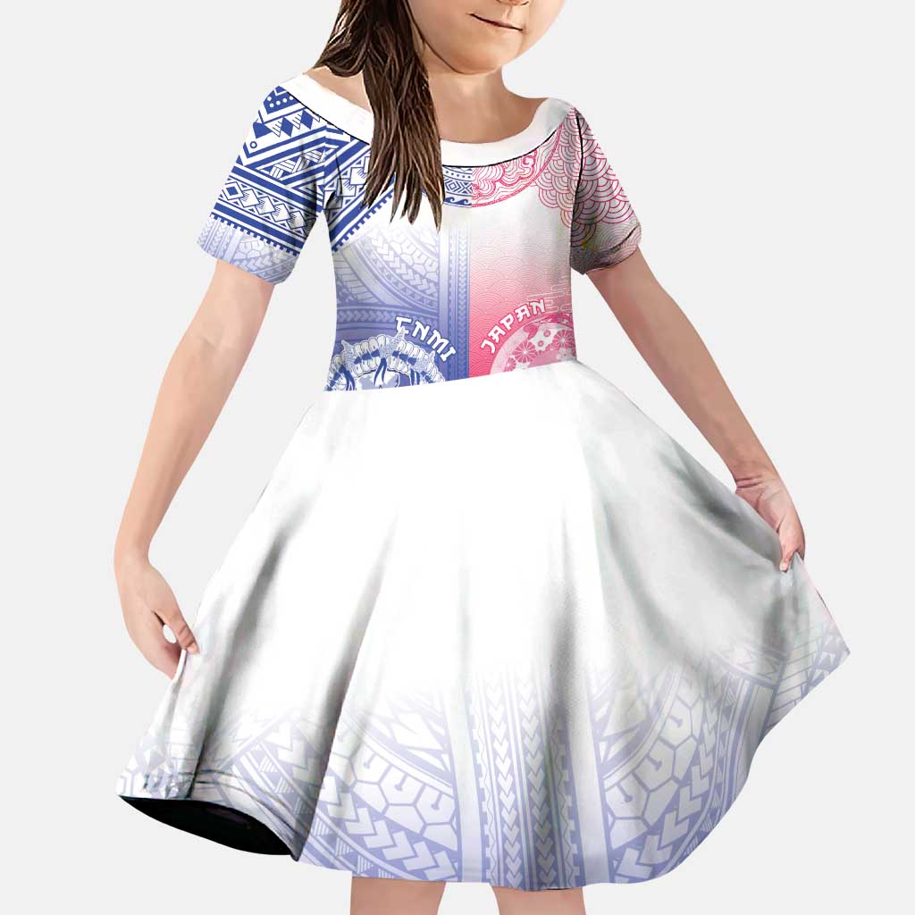 Custom Northern Mariana Islands And Japan Together Family Matching Puletasi and Hawaiian Shirt