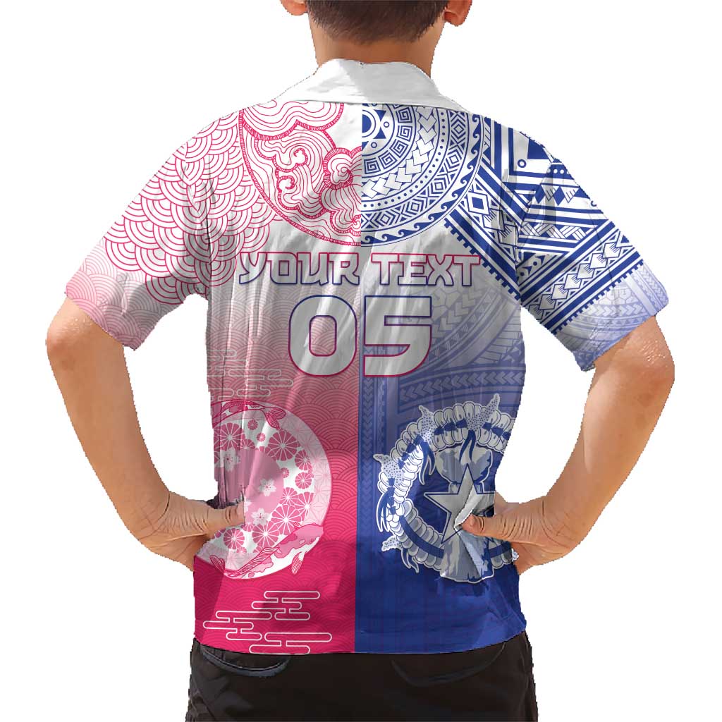 Custom Northern Mariana Islands And Japan Together Hawaiian Shirt
