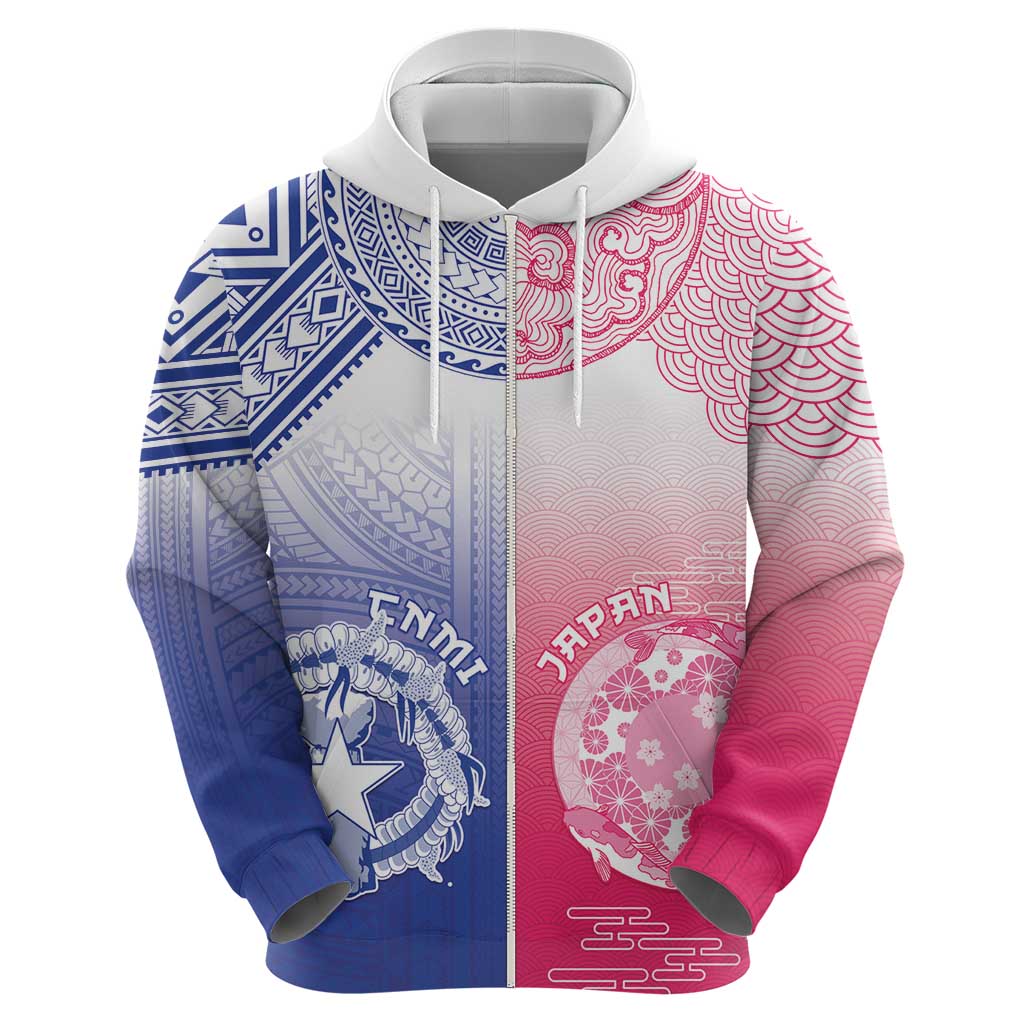 Custom Northern Mariana Islands And Japan Together Hoodie