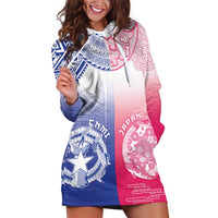 Custom Northern Mariana Islands And Japan Together Hoodie Dress