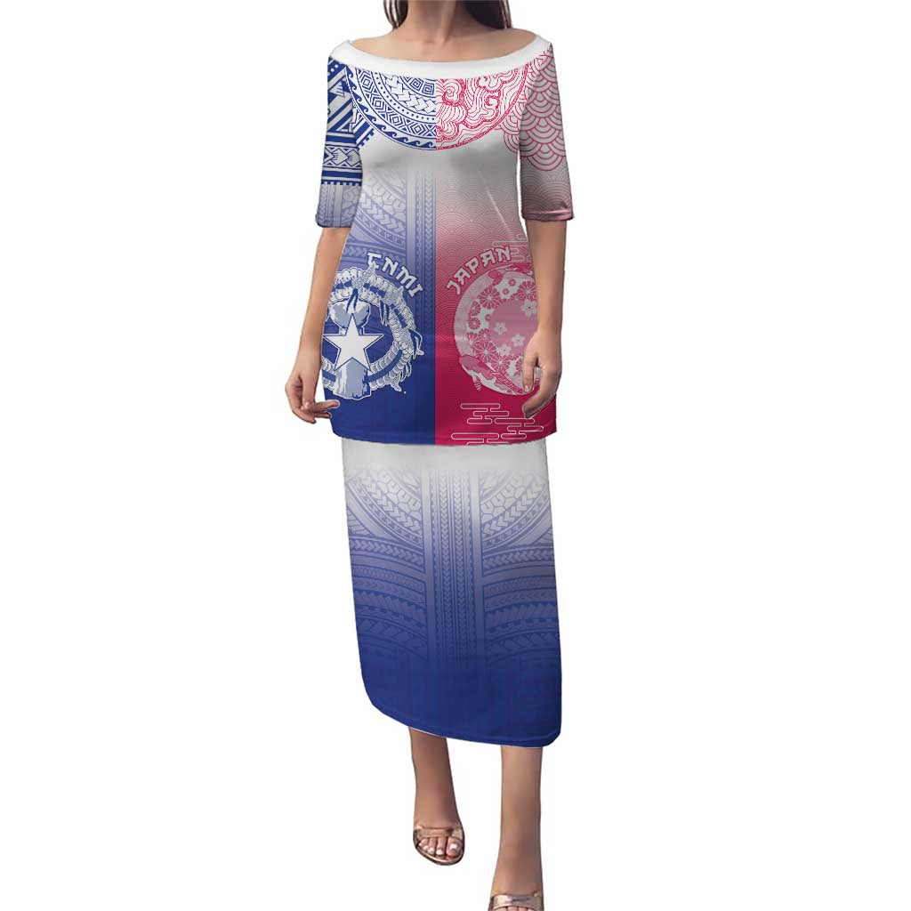 Custom Northern Mariana Islands And Japan Together Puletasi