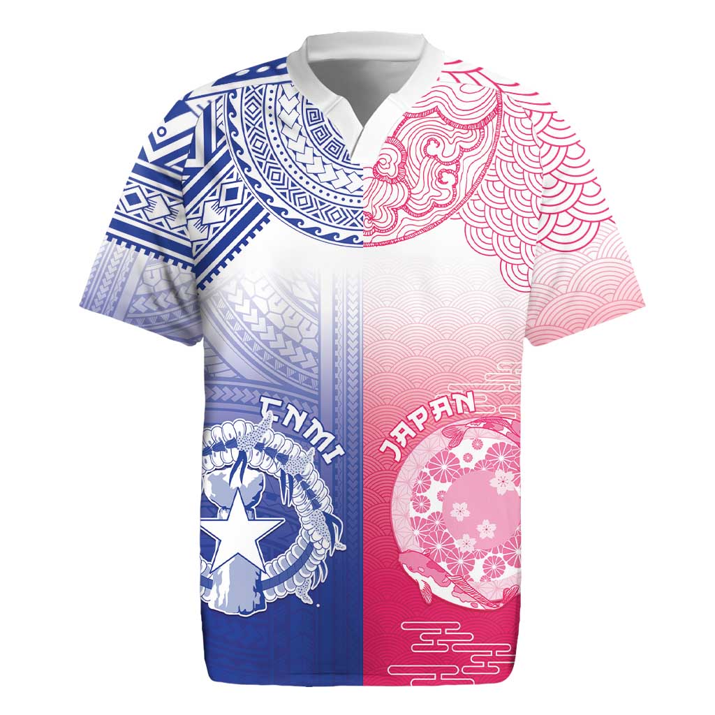 Custom Northern Mariana Islands And Japan Together Rugby Jersey